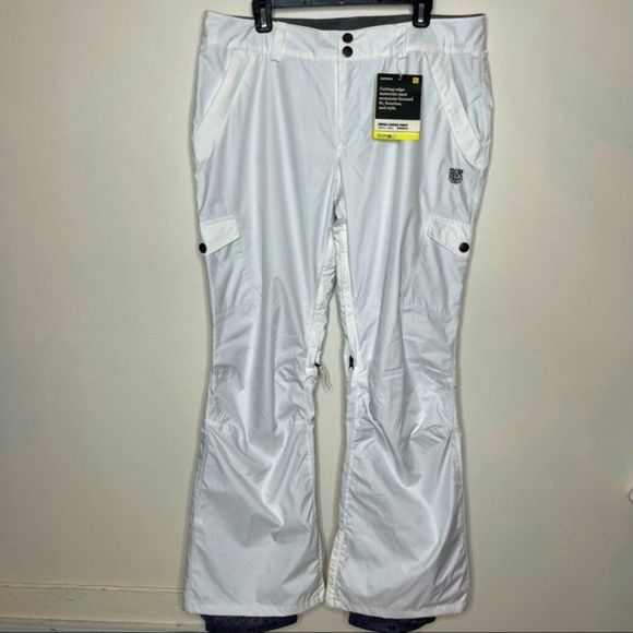 Burton Pants - Burton Mesa Cargo Snowboard Pants Bright White Womens Sz L